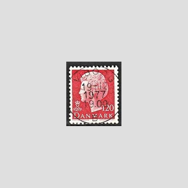 FRIMRKER DANMARK | 1977 - AFA 646 - Dronning Margrethe - 120 re rd - Pragt Stemplet Viborg