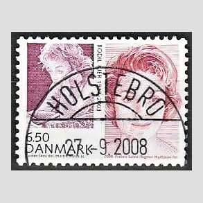 FRIM�RKER DANMARK | 2008 - AFA 1552 - Store danskere 2. - 6,50 Kr. Bodil Kjer - Pragt Stemplet Holstebro