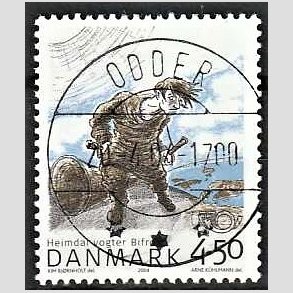 FRIM�RKER DANMARK | 2004 - AFA 1384 - Heimdal - 4,50 Kr. flerfarvet - Pragt Stemplet Odder