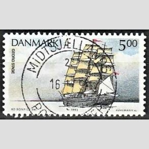 FRIM�RKER DANMARK | 1993 - AFA 1047 - Sejlskibe - 5,00 Kr. flerfarvet - Lux Stemplet