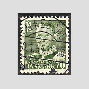 FRIMRKER DANMARK | 1950 - AFA 324 - Fr. IX 70 re mrkgrn - Lux Stemplet Silkeborg