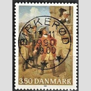 FRIMRKER DANMARK | 1990 - AFA 978 - Tordenskiold 300 ret - 3,50 Kr. flerfarvet - Pragt Stemplet Birkerd