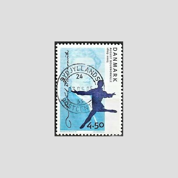 FRIMRKER DANMARK | 2005 - AFA 1432 - August Bournonville - 4,50 Kr. flerfarvet - Pragt Stemplet 