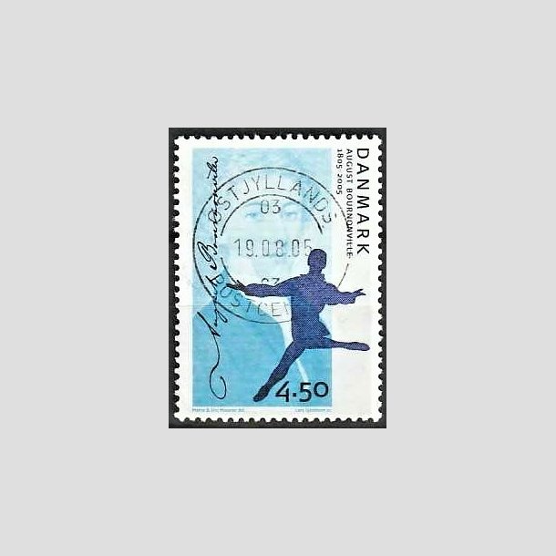 FRIMRKER DANMARK | 2005 - AFA 1432 - August Bournonville - 4,50 Kr. flerfarvet - Pragt Stemplet 