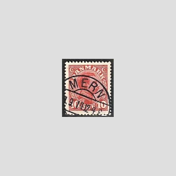 FRIMRKER DANMARK | 1913 - AFA 69 - Chr. X 10 re rd - Lux Stemplet Mern