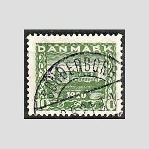 FRIM�RKER DANMARK | 1921 - AFA 115 - Genforening 10 �re gr�n - Lux Stemplet S�nderborg