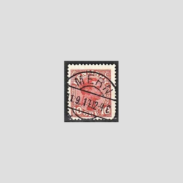 FRIMRKER DANMARK | 1913 - AFA 69 - Chr. X 10 re rd - Lux Stemplet Mern