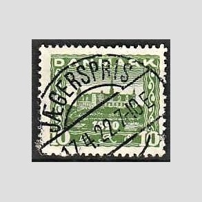 FRIM�RKER DANMARK | 1921 - AFA 115 - Genforening 10 �re gr�n - Lux Stemplet J�gerspris