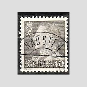 FRIMRKER DANMARK | 1961-62 - AFA 396 - Fr. IX 40 re gr - Pragt Stemplet Hadsten