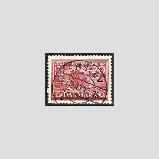 FRIMRKER DANMARK | 1941 - AFA 271 - Vitus Bering 20 re rd - Lux Stemplet Erslev