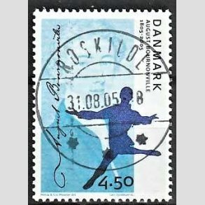 FRIM�RKER DANMARK | 2005 - AFA 1432 - August Bournonville - 4,50 Kr. flerfarvet - Pragt Stemplet Roskilde