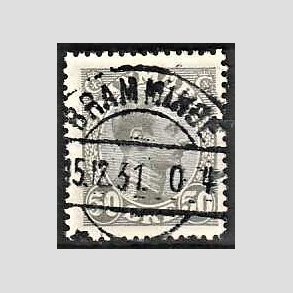 FRIMRKER DANMARK | 1921-22 - AFA 129a - Chr. X 50 re gr - Lux Stemplet Bramminge