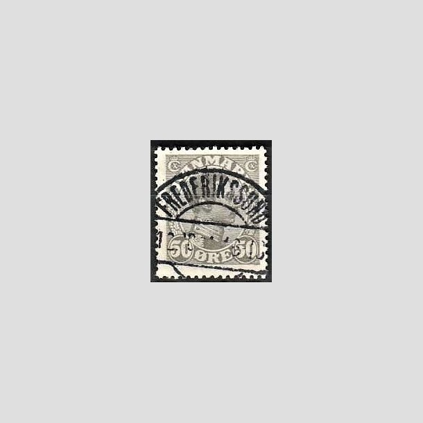 FRIMRKER DANMARK | 1921-22 - AFA 129a - Chr. X 50 re gr - Lux Stemplet Frederikssund