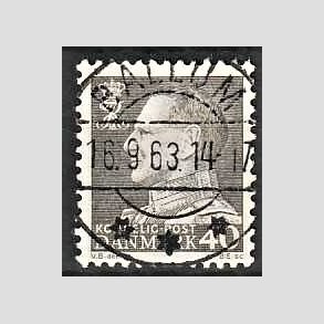 FRIMRKER DANMARK | 1961-62 - AFA 396 - Fr. IX 40 re gr - Pragt Stemplet Ballum