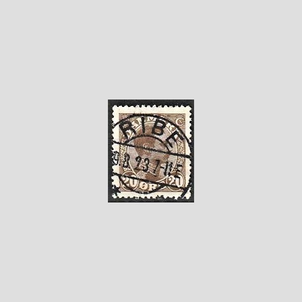 FRIMRKER DANMARK | 1921-22 - AFA 125 - Chr. X 20 re brun - Lux Stemplet Ribe