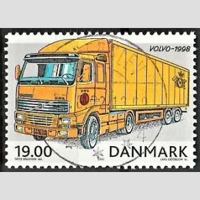 FRIM�RKER DANMARK | 2002 - AFA 1324 - Postk�ret�jer - 19,00 Kr. flerfarvet - Pragt Stemplet Gjesing