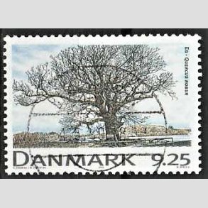 FRIM�RKER DANMARK | 1999 - AFA 1199 - Danske l�vtr�er - 9,25 Kr. Eg - Pragt Stemplet