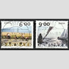 FRIM�RKER DANMARK | 2004 - AFA 1396,1397 - Europam�rker - 6,00 + 9,00 Kr. flerfarvet - Pragt Stemplet Asn�s