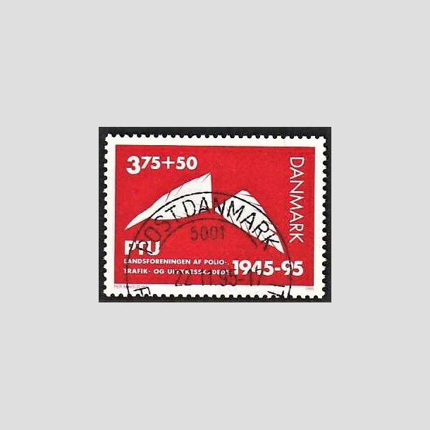 FRIMRKER DANMARK | 1995 - AFA 1096 - PTU - 3,75 Kr. + 50 re rd - Pragt Stemplet