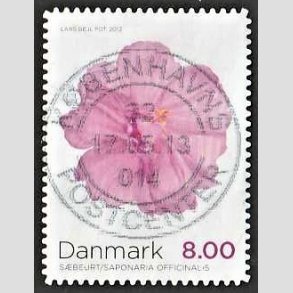 FRIM�RKER DANMARK | 2012 - AFA 1715a - Efter�rsblomster - 8,00 Kr. flerfarvet - Pragt Stemplet