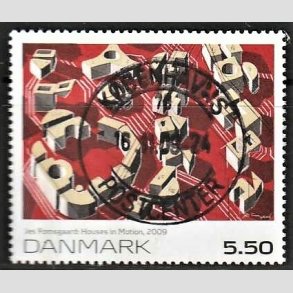 FRIMRKER DANMARK | 2009 - AFA 1589 - Frimrkekunst - 5,50 Kr. flerfarvet - Pragt Stemplet
