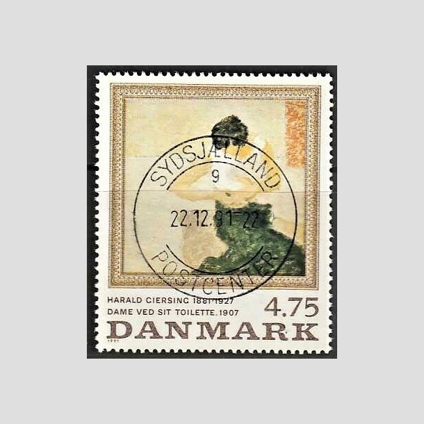 FRIMRKER DANMARK | 1991 - AFA 1005 - Harald Giersing - 4,75 Kr. flerfarvet - Pragt Stemplet 