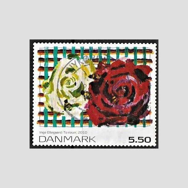 FRIMRKER DANMARK | 2010 - AFA 1630E - Frimrkekunst 14. - 5,50 Kr. flerfarvet - Pragt Stemplet Nykbing F