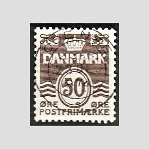FRIM�RKER DANMARK | 1974 - AFA 571 - B�lgelinie 50 �re brun - Lux Stemplet Odense