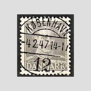 FRIMRKER DANMARK | 1945 - AFA 289 - Chr. X 50 re gr - Lux Stemplet Kbenhavn