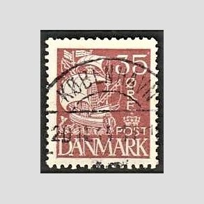 FRIM�RKER DANMARK | 1927 - AFA 173 - Karavel 35 �re brunr�d - Lux Stemplet K�benhavn