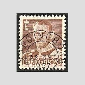 FRIMRKER DANMARK | 1950 - AFA 320 - Fr. IX 20 re brun - Lux Stemplet Vordingborg