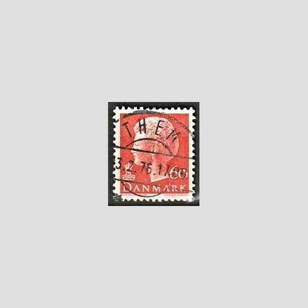 FRIMRKER DANMARK | 1974 - AFA 572 - Dronning Margrethe - 60 re orange - Pragt Stemplet Them