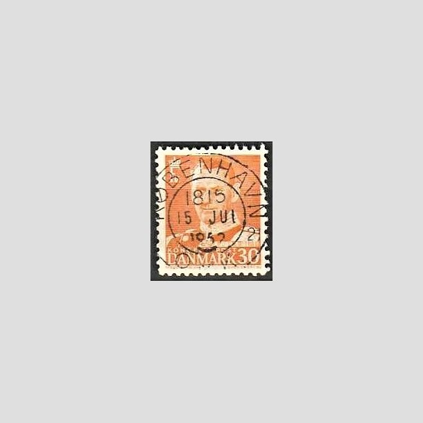 FRIMRKER DANMARK | 1948-50 - AFA 309 - Fr. IX 30 re orange - Lux Stemplet Kbenhavn