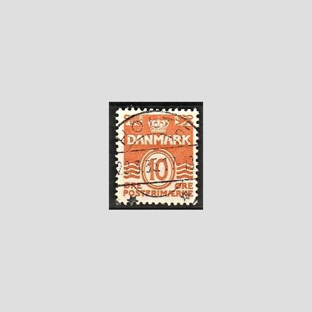 FRIMRKER DANMARK | 1933 - AFA 202 - Blgelinie 10 re orange type IA - Lux Stemplet Holte