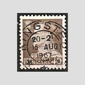 FRIMRKER DANMARK | 1965 - AFA 431 - Fr. IX 40 re brun - Pragt Stemplet Ringsted