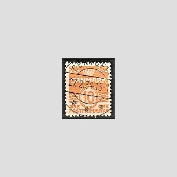 FRIMRKER DANMARK | 1933 - AFA 202 - Blgelinie 10 re orange type IA - Lux Stemplet Gentofte