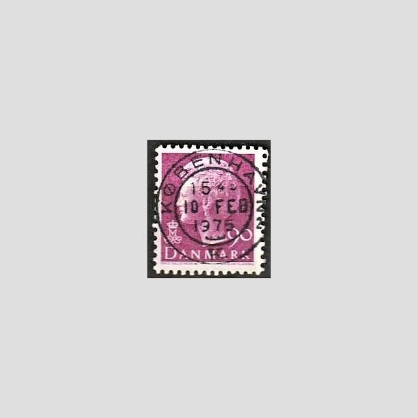 FRIMRKER DANMARK | 1974 - AFA 562 - Dronning Margrethe - 90 re violet - Pragt Stemplet Kbenhavn