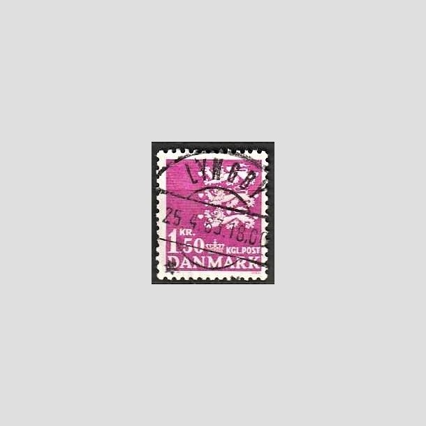 FRIMRKER DANMARK | 1962 - AFA 405 - Rigsvben 1,50 Kr. rdlilla - Lux Stemplet Lyngby