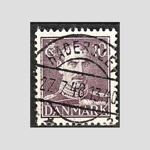 FRIMRKER DANMARK | 1942-44 - AFA 274 - Chr. X 10 re violet - Lux Stemplet Haderslev