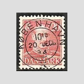 FRIMRKER DANMARK | 1942-44 - AFA 276 - Chr. X 20 re rd - Lux Stemplet Kbenhavn