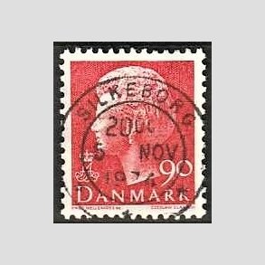 FRIMRKER DANMARK | 1974 - AFA 574 - Dronning Margrethe - 90 re rd - Pragt Stemplet Silkeborg
