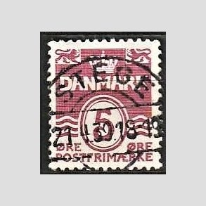 FRIM�RKER DANMARK | 1938 - AFA 246 - B�lgelinie 5 �re vinr�d - Lux Stemplet Stege