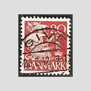 FRIM�RKER DANMARK | 1940 - AFA 258 - Karavel 20 �re r�d Type II - Lux Stemplet Give