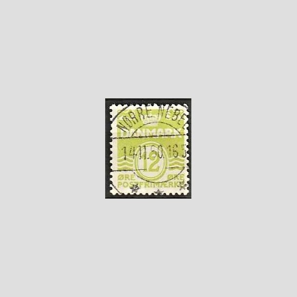 FRIMRKER DANMARK | 1952-53 - AFA 335 - Blgelinie 12 re lysgrn - Lux Stemplet Nrre Nebel