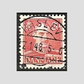 FRIMRKER DANMARK | 1942-44 - AFA 276 - Chr. X 20 re rd - Lux Stemplet Haslev