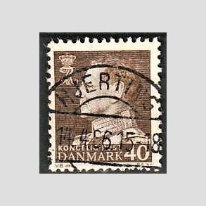 FRIMRKER DANMARK | 1965 - AFA 431 - Fr. IX 40 re brun - Pragt Stemplet Hjerting