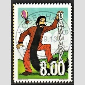 FRIM�RKER DANMARK | 2013 - AFA 1736a - B�rne-TV - 8,00 Kr. flerfarvet - Pragt Stemplet