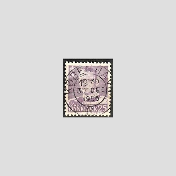 FRIMRKER DANMARK | 1955 - AFA 360 - Fr. IX 25 re violet - Lux Stemplet Kbenhavn