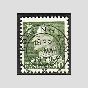 FRIMRKER DANMARK | 1967 - AFA 462F - Fr. IX 80 re grn - Lux Stemplet Kbenhavn