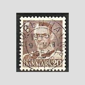 FRIMRKER DANMARK | 1950 - AFA 320 - Fr. IX 20 re brun - Pragt Stemplet Kbenhavn